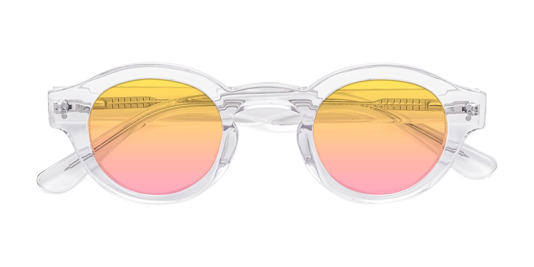 Folded Front of Pine in Clear with Yellow / Pink Gradient Lenses