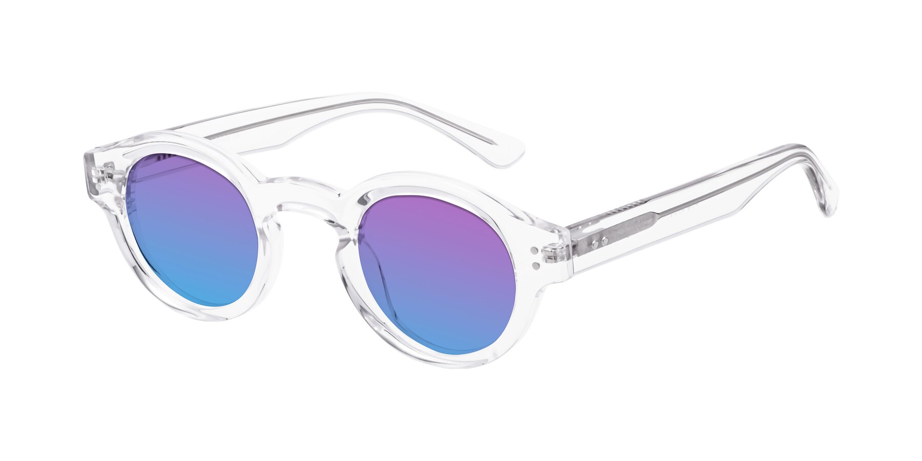 Angle of Pine in Clear with Purple / Blue Gradient Lenses