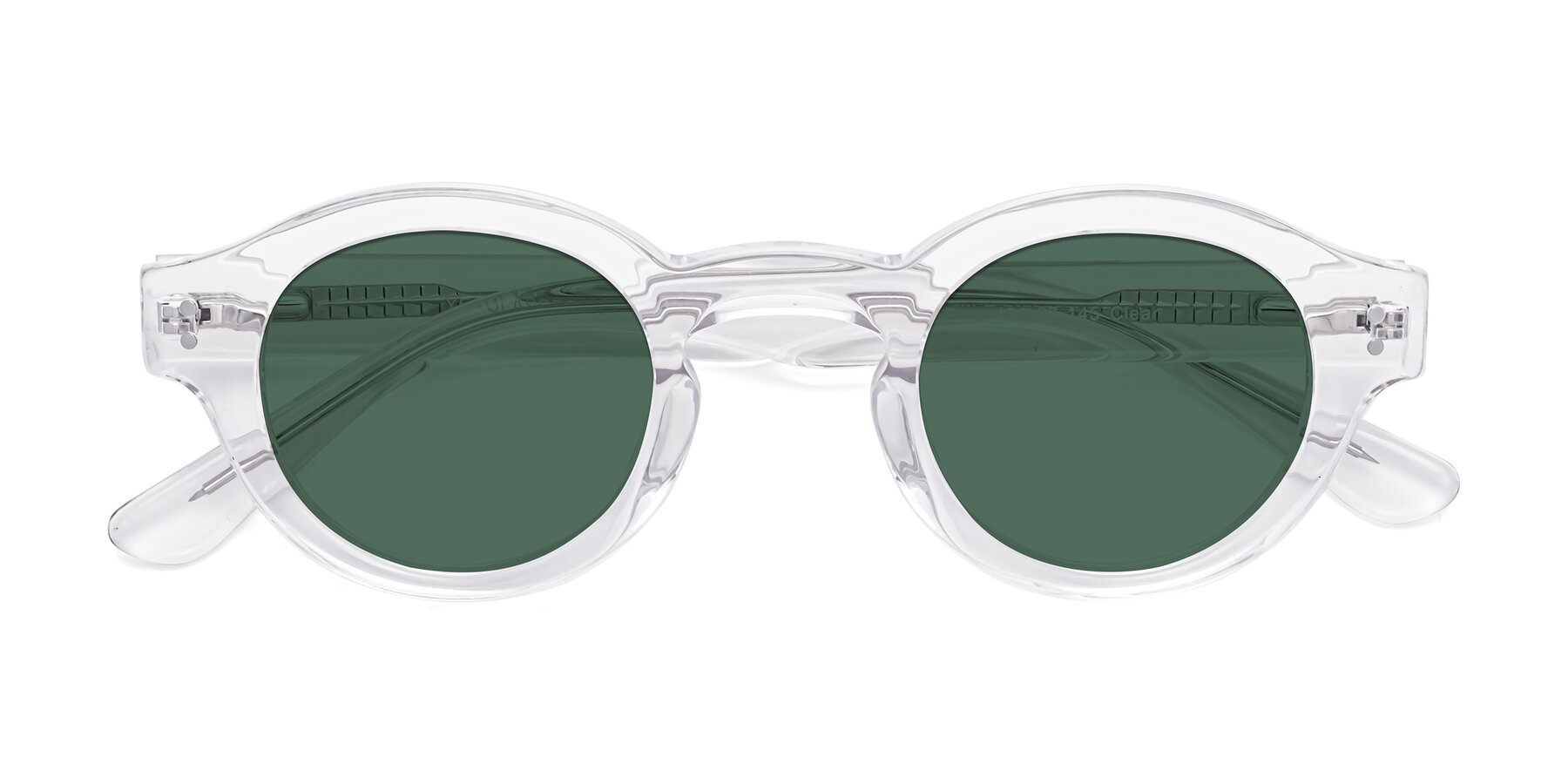 Folded Front of Pine in Clear with Green Polarized Lenses