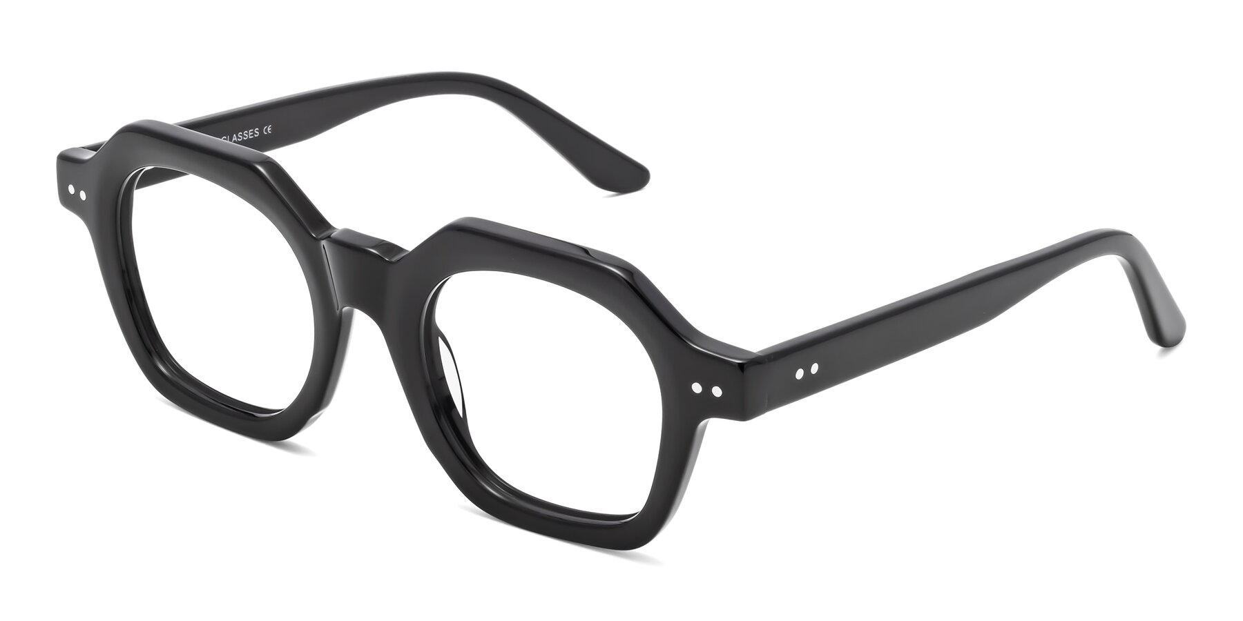 Angle of Vector in Black with Clear Eyeglass Lenses