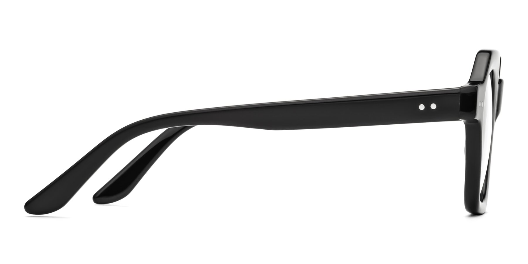 Side of Vector in Black with Clear Eyeglass Lenses