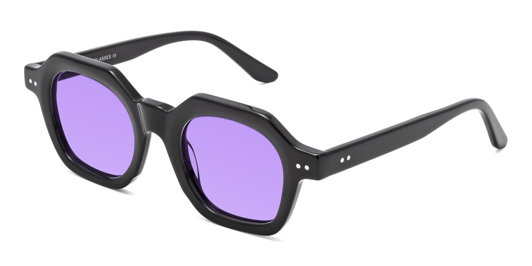Angle of Vector in Black with Medium Purple Tinted Lenses