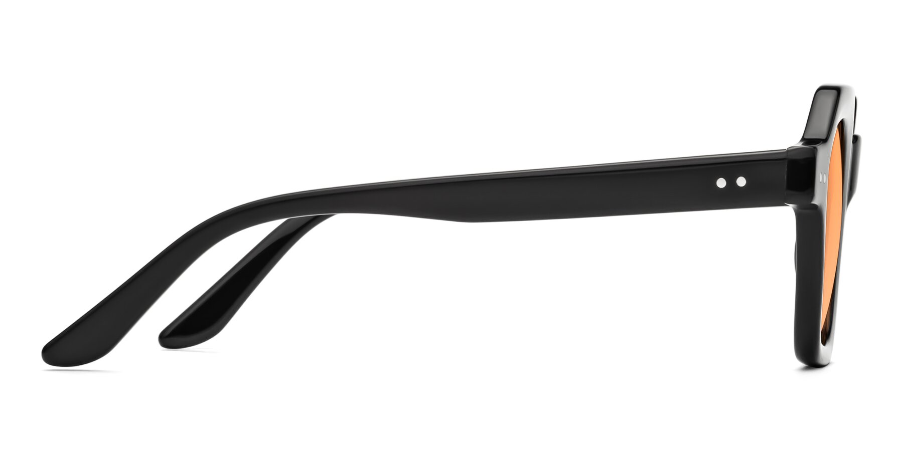 Side of Vector in Black with Medium Orange Tinted Lenses