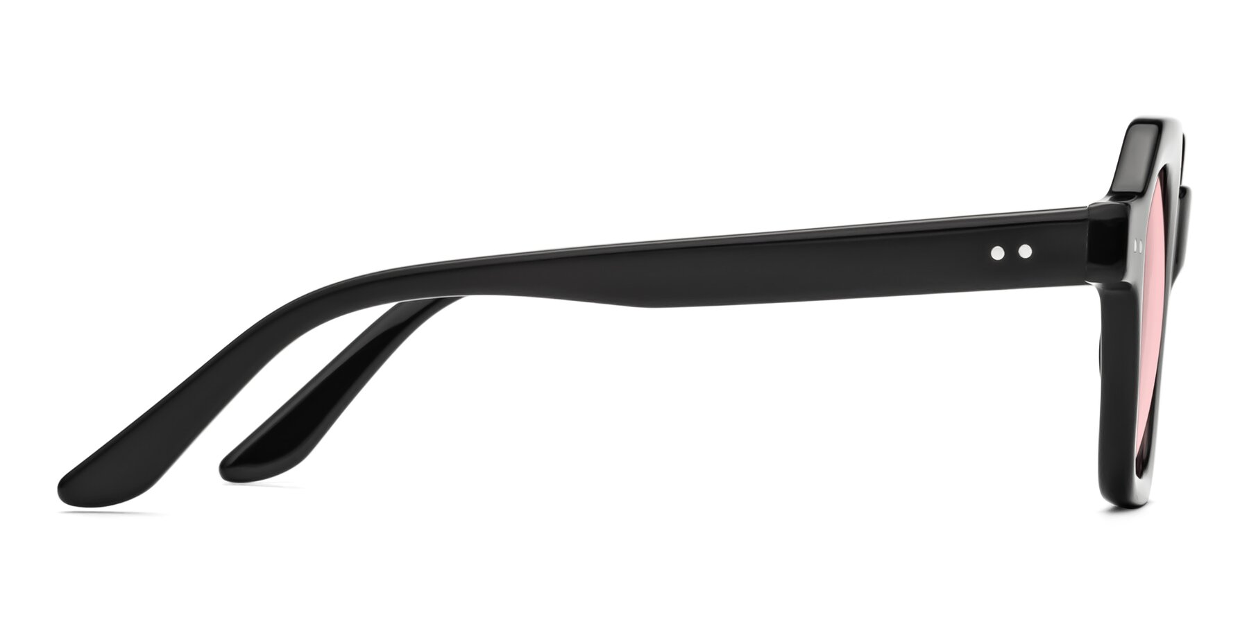 Side of Vector in Black with Light Garnet Tinted Lenses