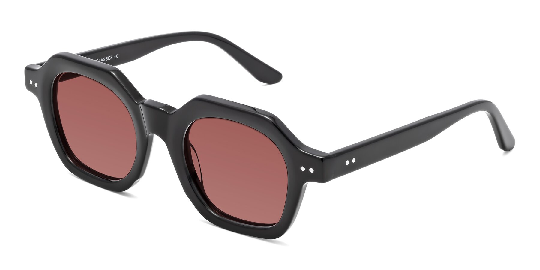 Angle of Vector in Black with Garnet Tinted Lenses