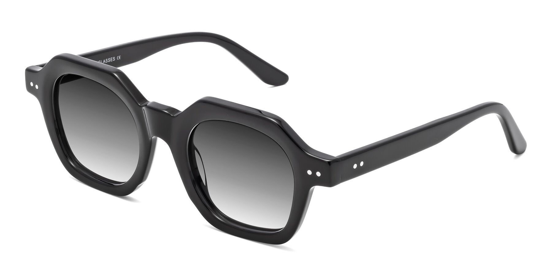 Angle of Vector in Black with Gray Gradient Lenses