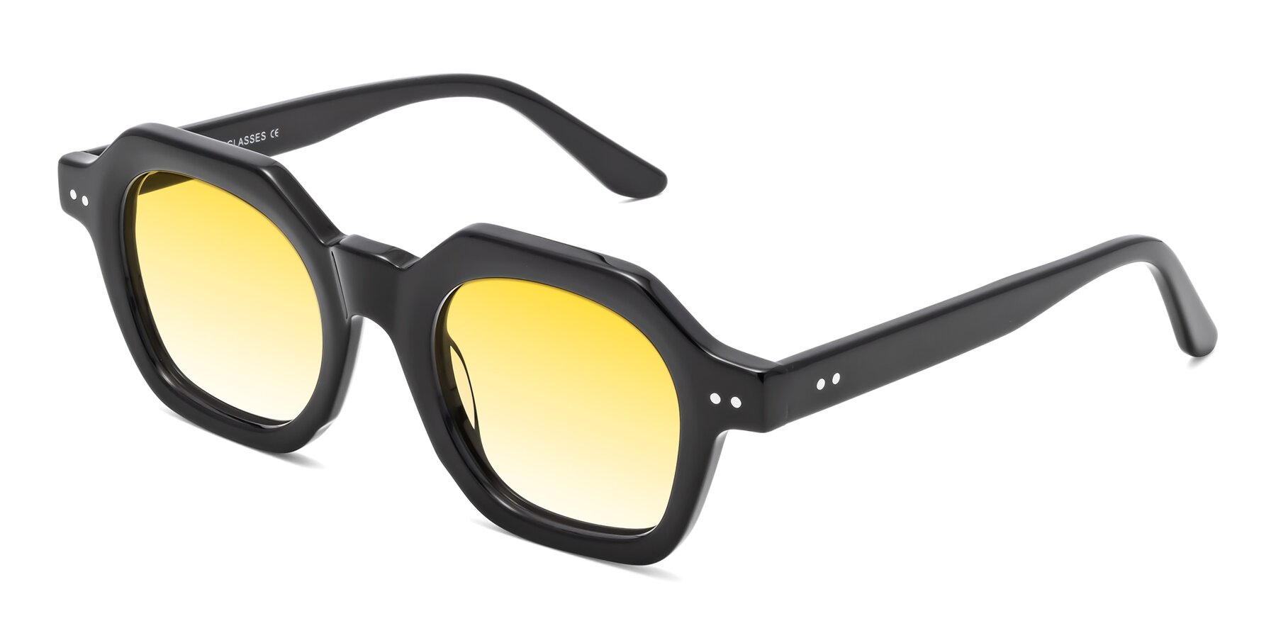 Angle of Vector in Black with Yellow Gradient Lenses