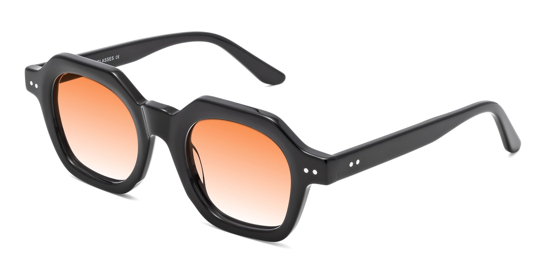 Angle of Vector in Black with Orange Gradient Lenses