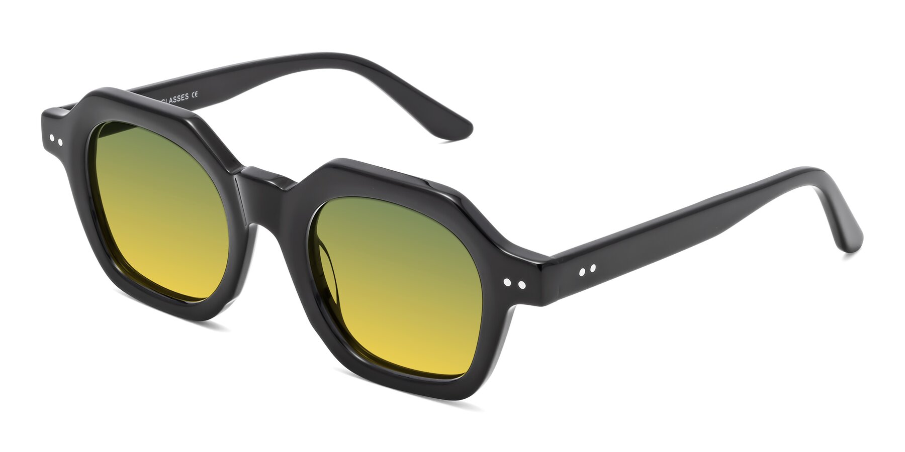 Angle of Vector in Black with Green / Yellow Gradient Lenses