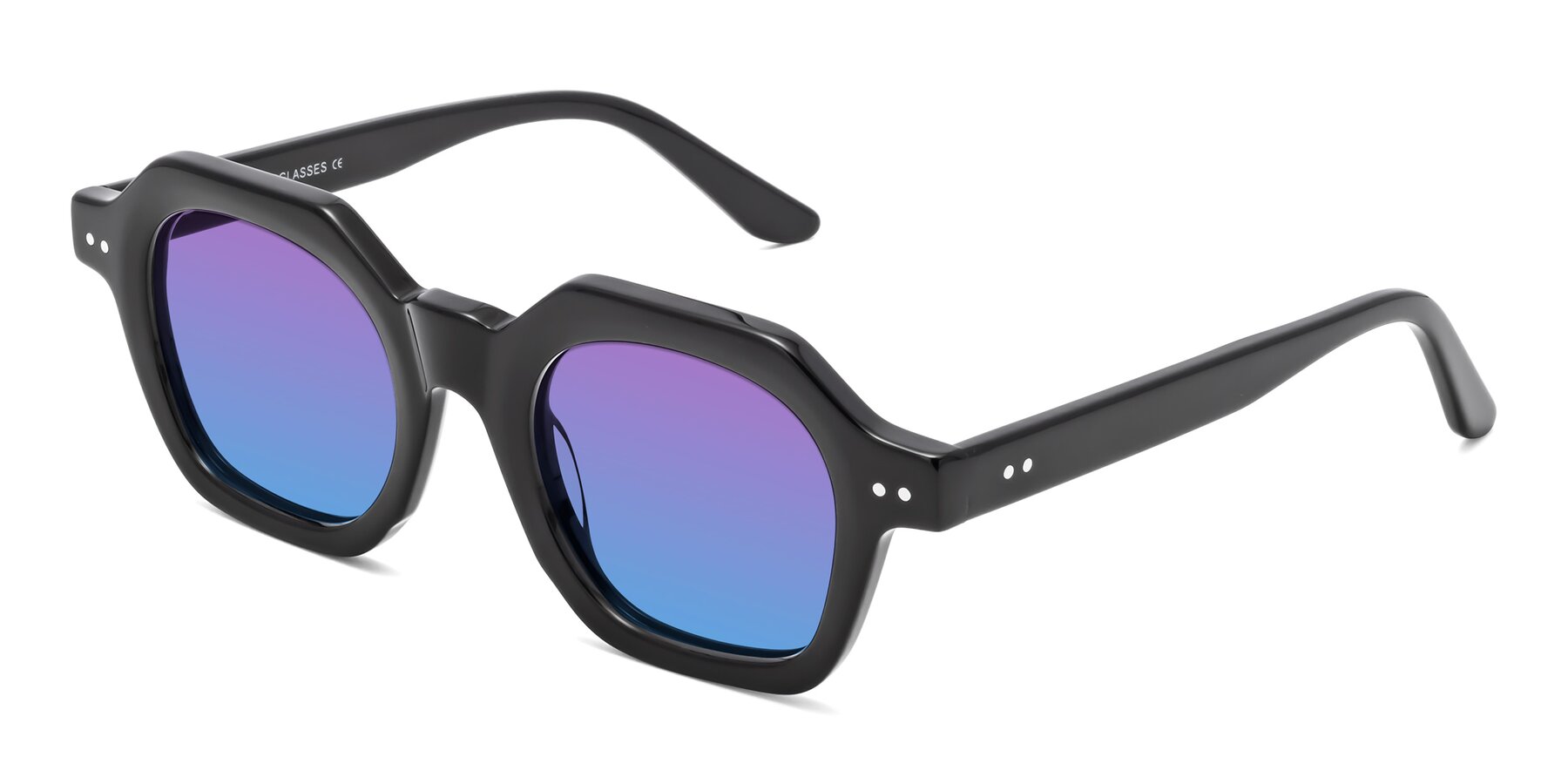Angle of Vector in Black with Purple / Blue Gradient Lenses