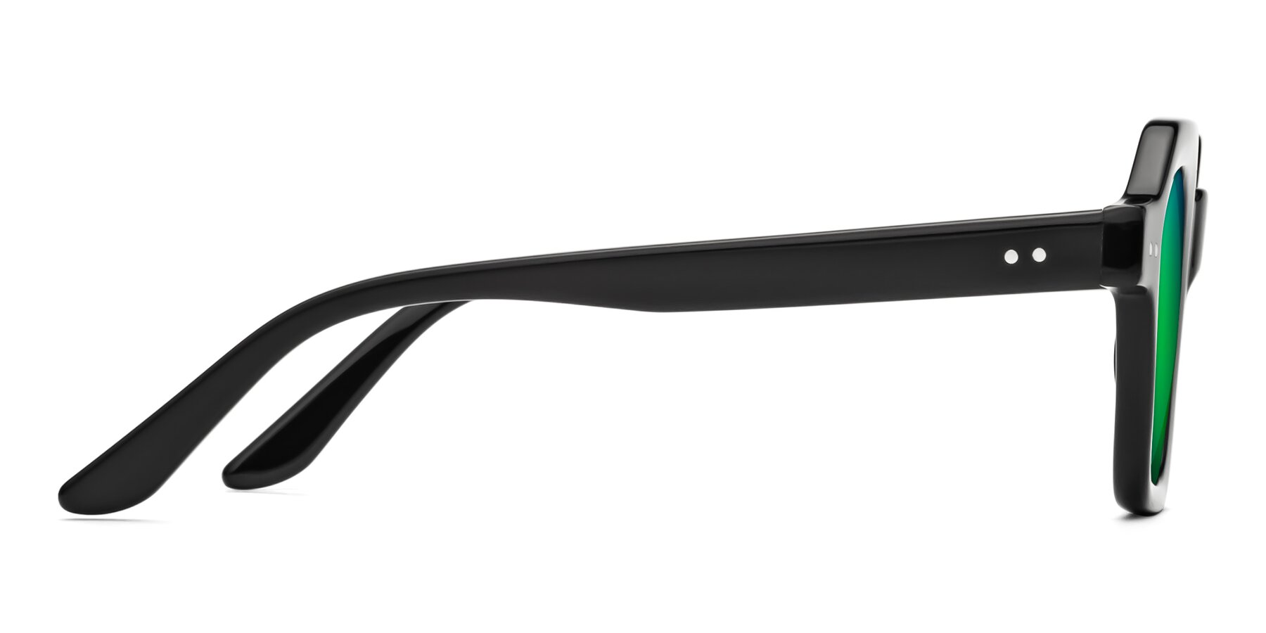 Side of Vector in Black with Green Mirrored Lenses
