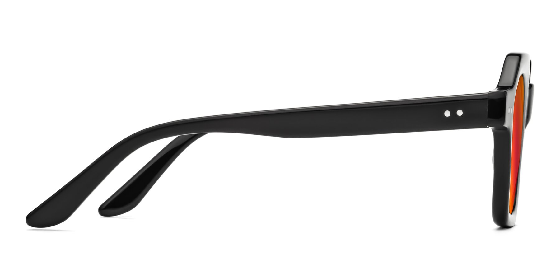 Side of Vector in Black with Red Gold Mirrored Lenses