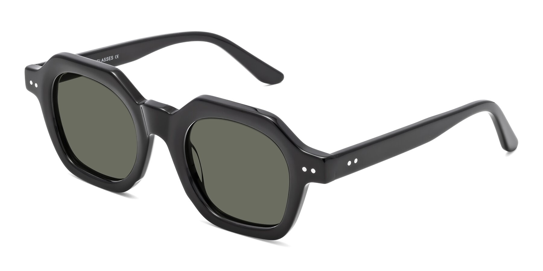 Angle of Vector in Black with Gray Polarized Lenses