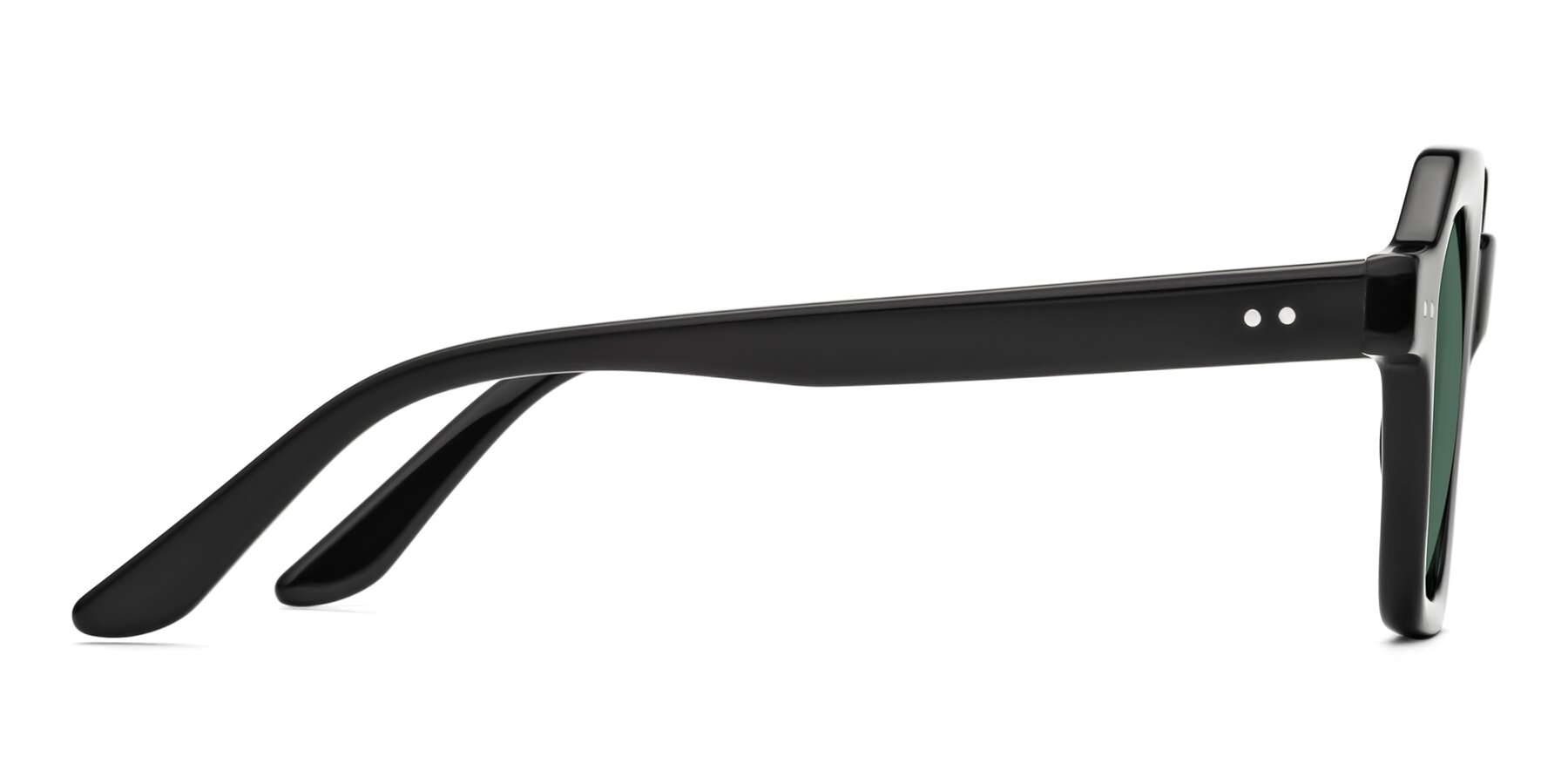 Side of Vector in Black with Green Polarized Lenses