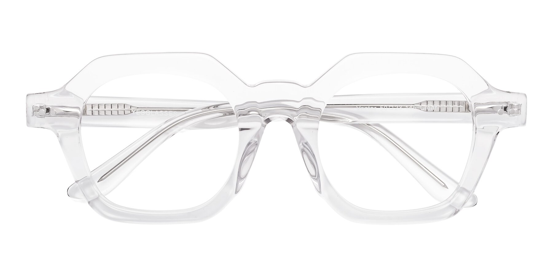 Folded Front of Vector in Clear with Clear Reading Eyeglass Lenses