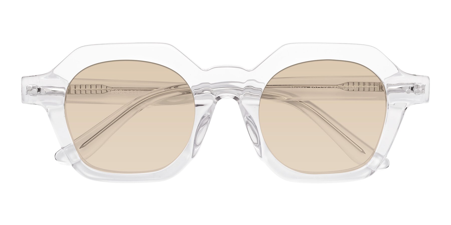 Folded Front of Vector in Clear with Light Brown Tinted Lenses