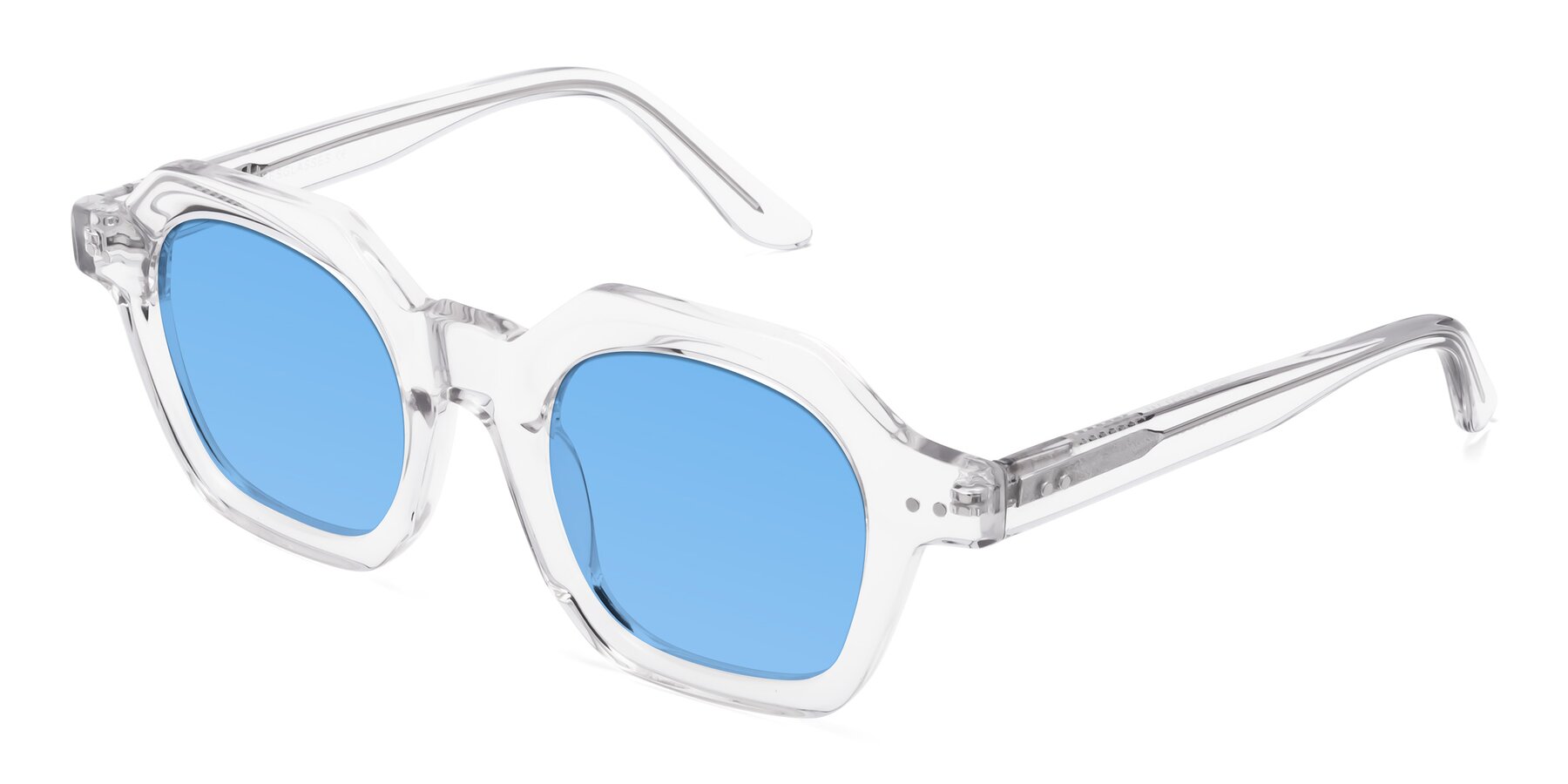 Angle of Vector in Clear with Medium Blue Tinted Lenses
