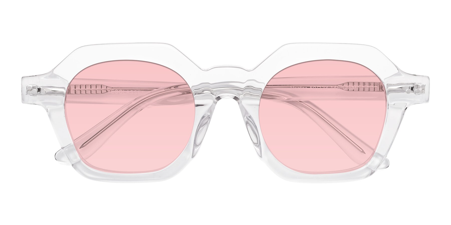 Folded Front of Vector in Clear with Light Garnet Tinted Lenses