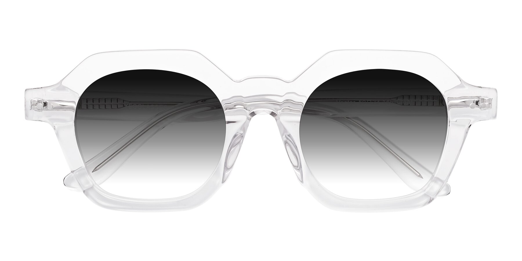 Folded Front of Vector in Clear with Gray Gradient Lenses