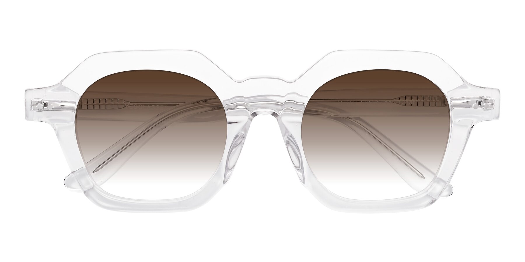 Folded Front of Vector in Clear with Brown Gradient Lenses