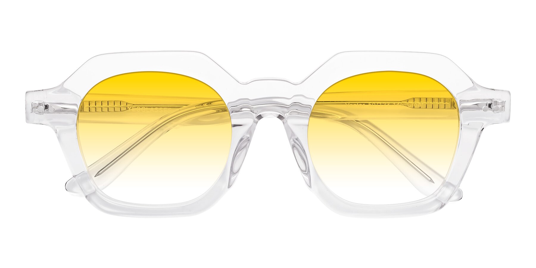 Folded Front of Vector in Clear with Yellow Gradient Lenses