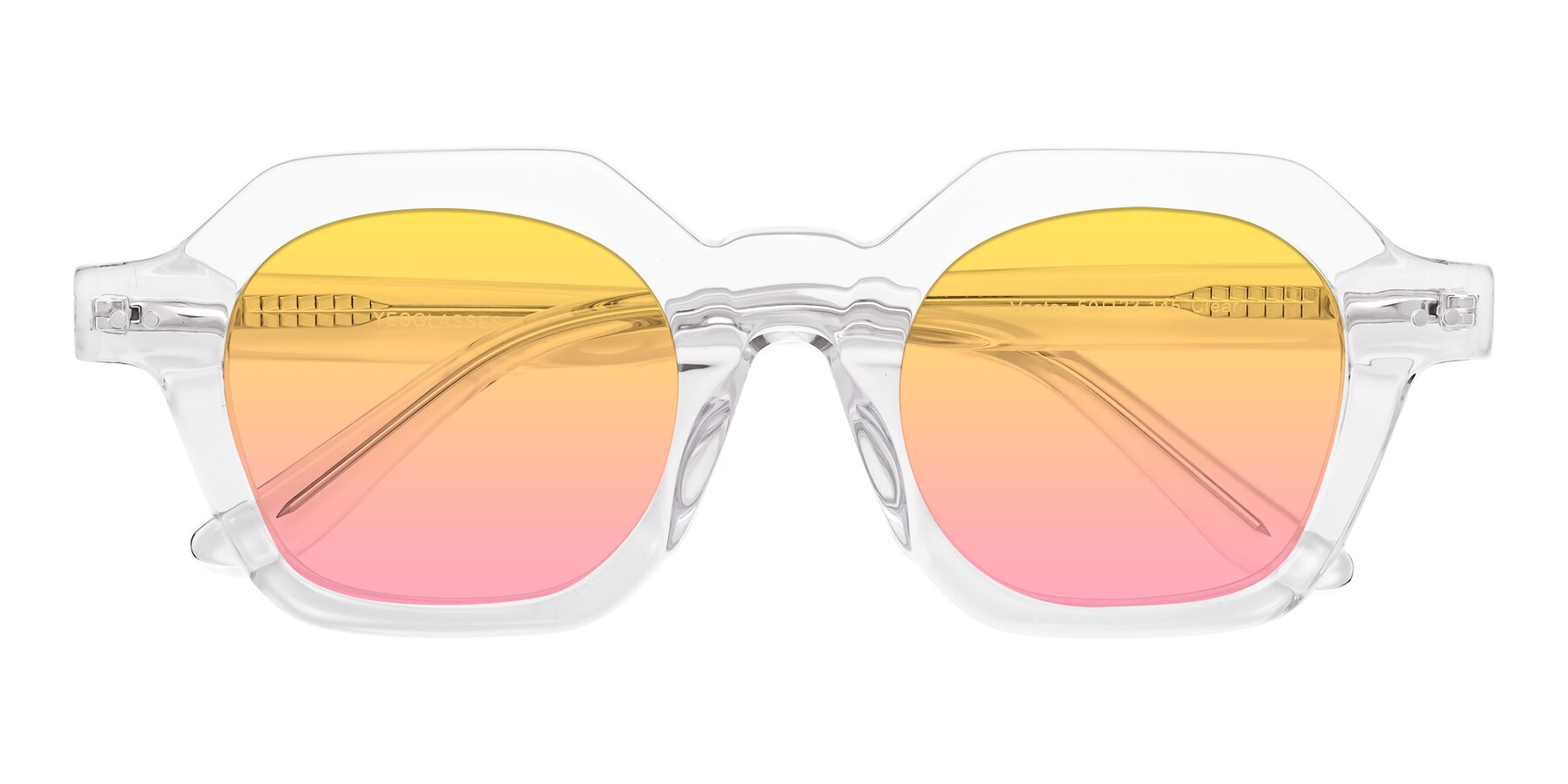 Folded Front of Vector in Clear with Yellow / Pink Gradient Lenses