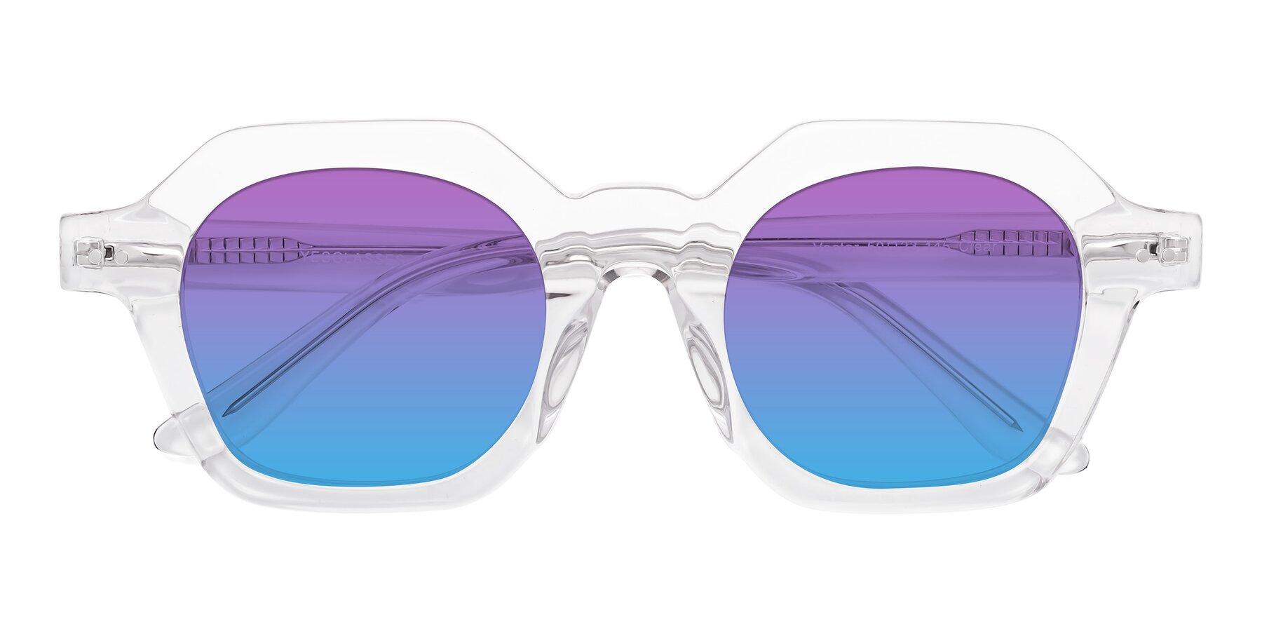 Folded Front of Vector in Clear with Purple / Blue Gradient Lenses