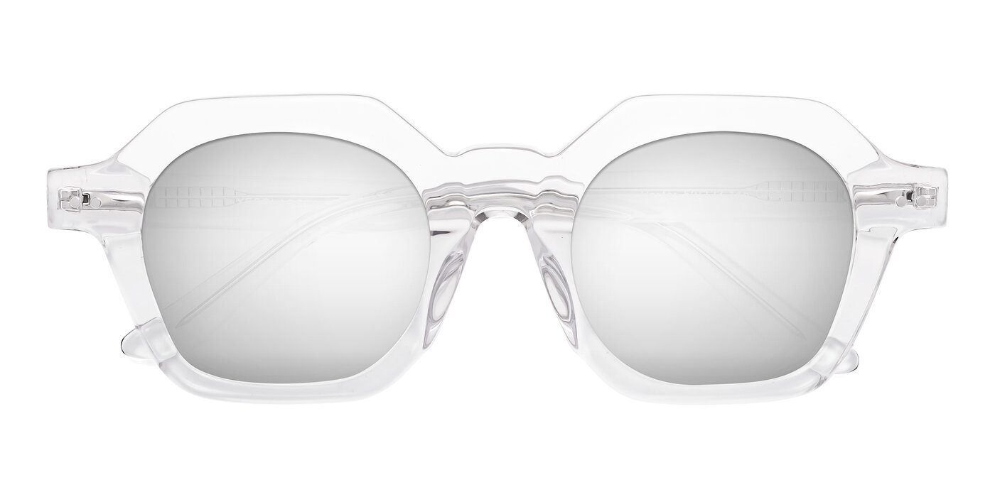 Vector - Clear Flash Mirrored Sunglasses