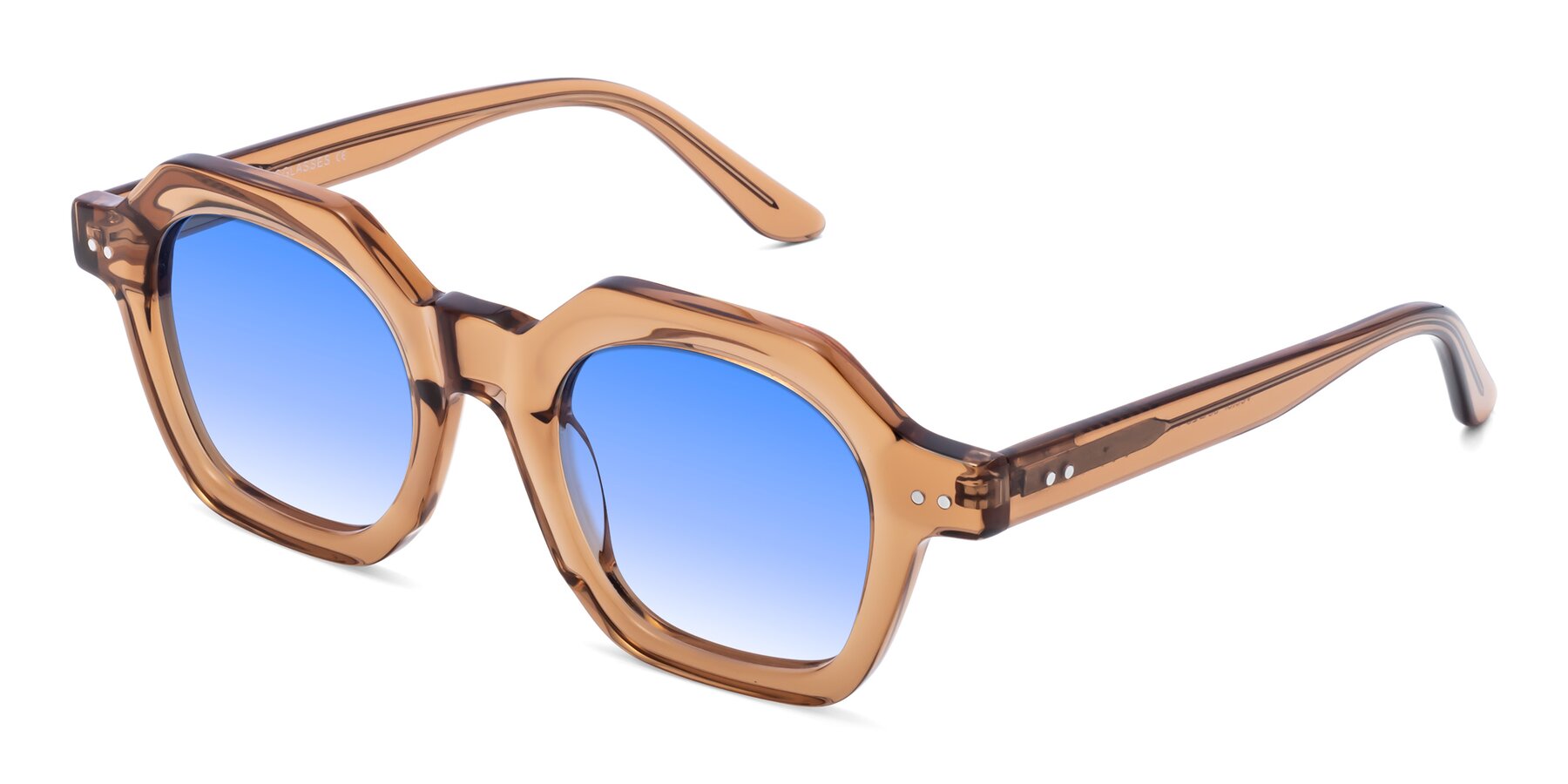 Angle of Vector in Brown with Blue Gradient Lenses