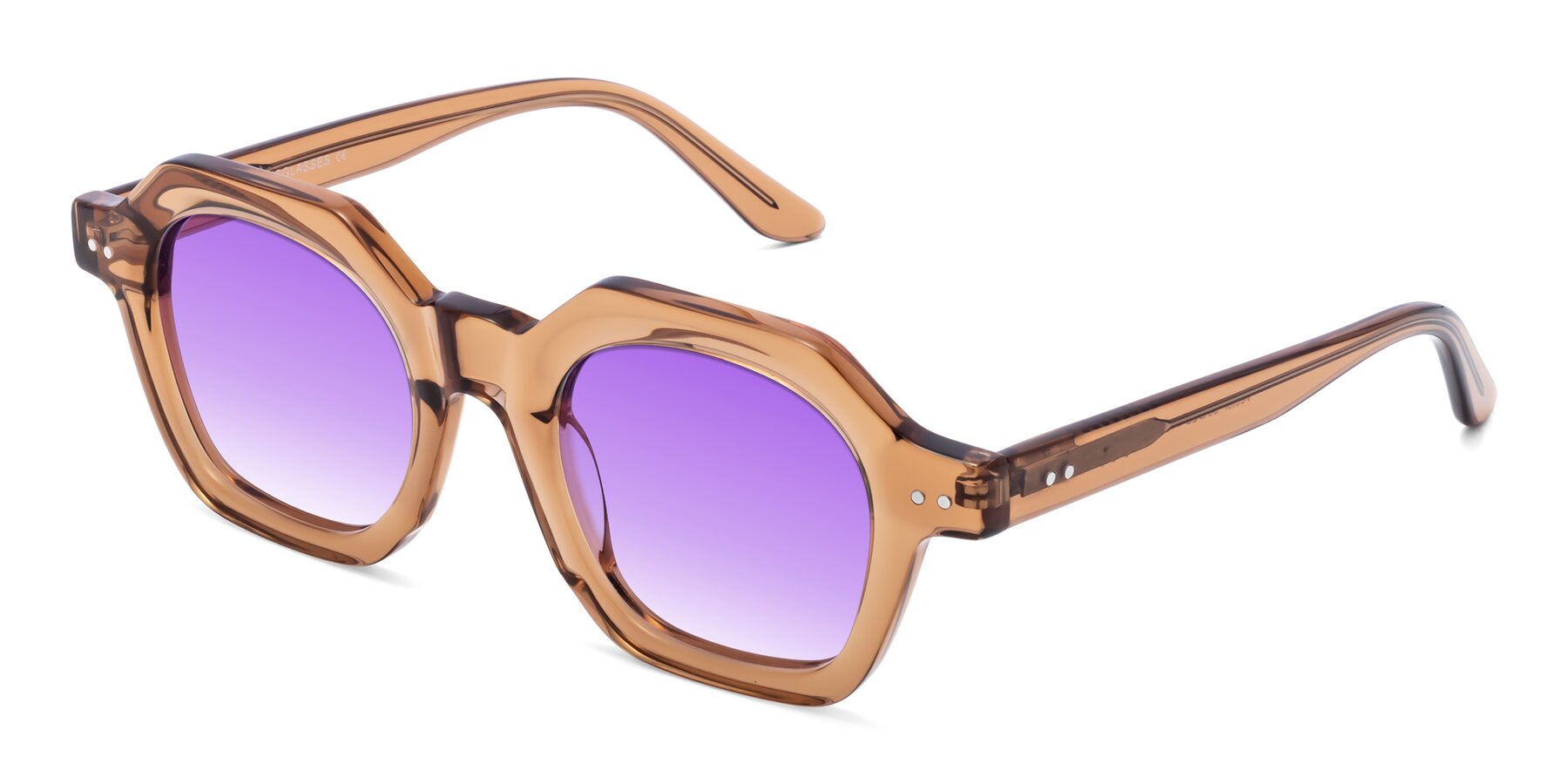 Angle of Vector in Brown with Purple Gradient Lenses
