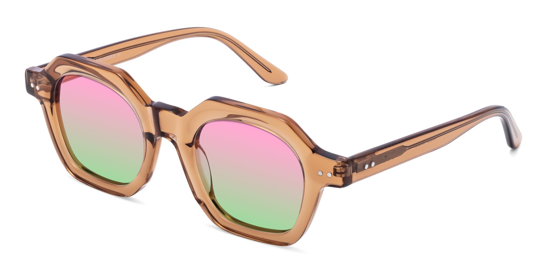 Angle of Vector in Brown with Pink / Green Gradient Lenses