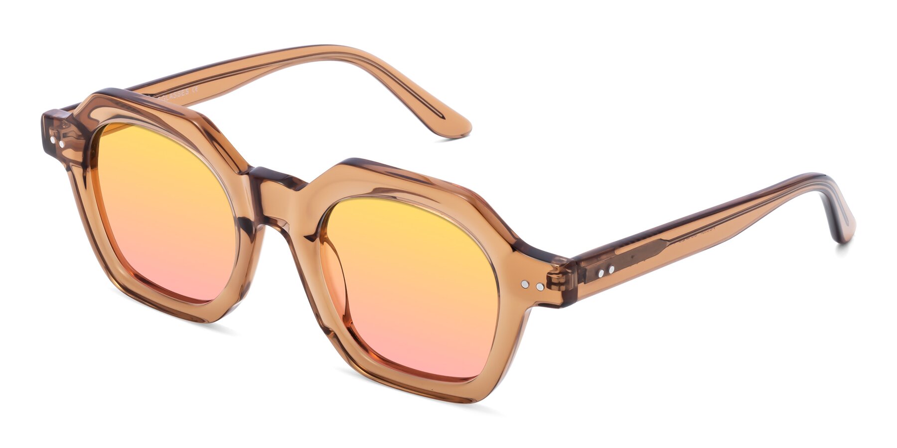 Angle of Vector in Brown with Yellow / Pink Gradient Lenses