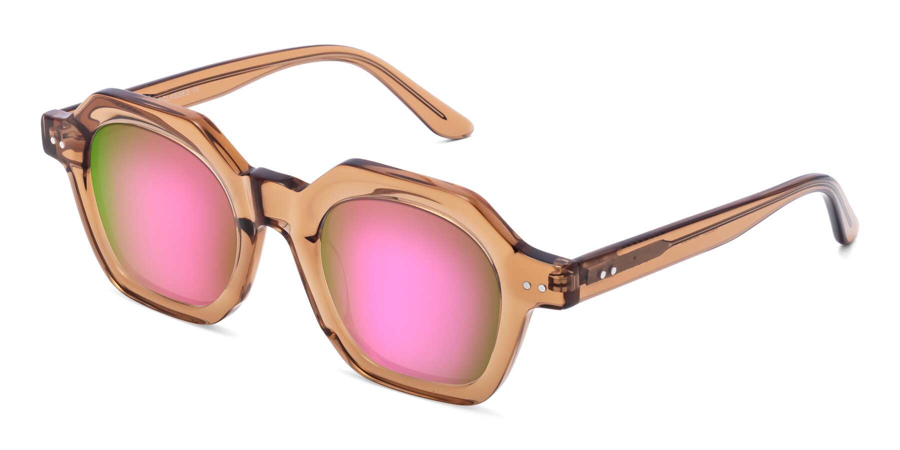 Angle of Vector in Brown with Pink Mirrored Lenses