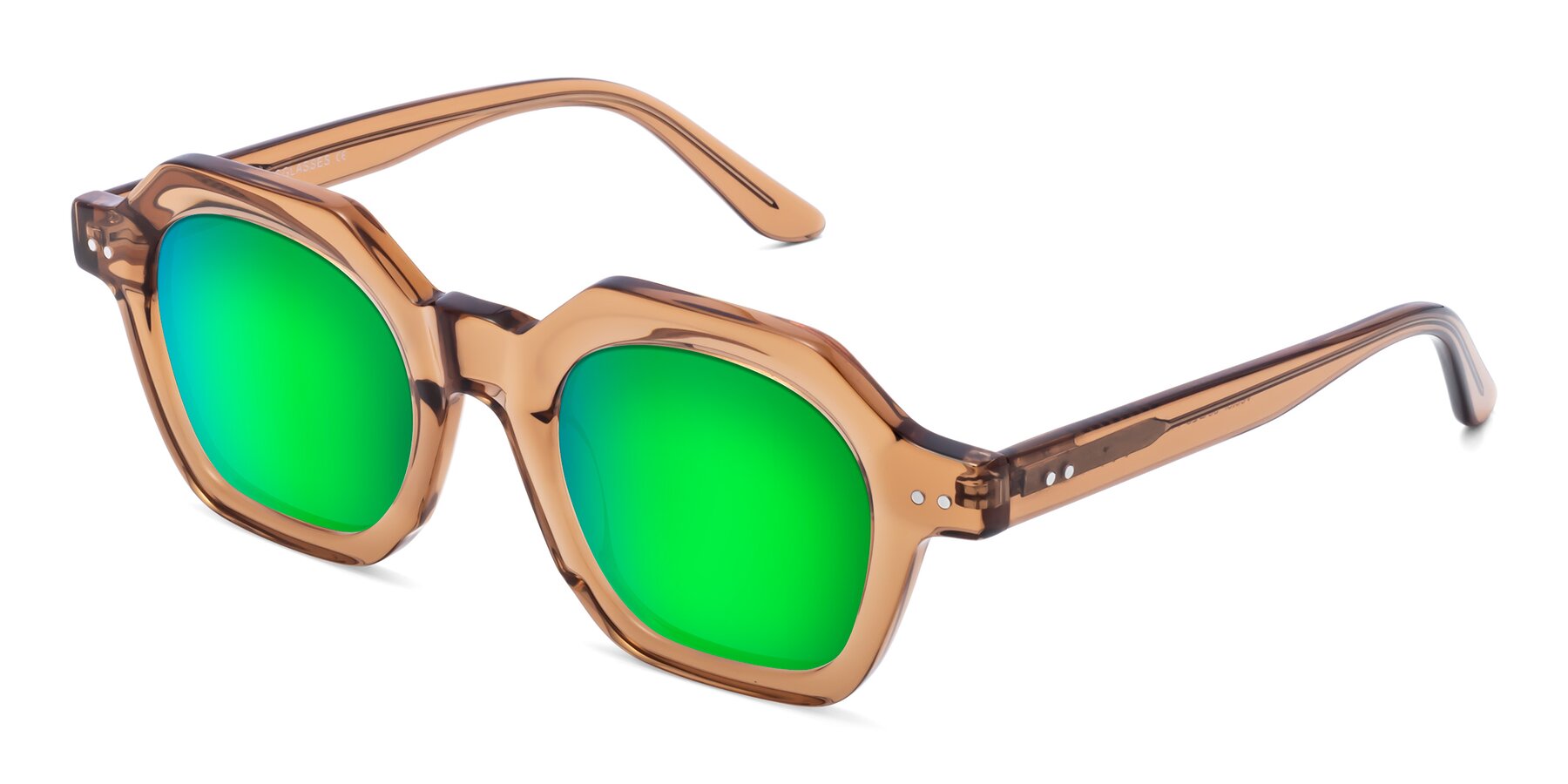 Angle of Vector in Brown with Green Mirrored Lenses