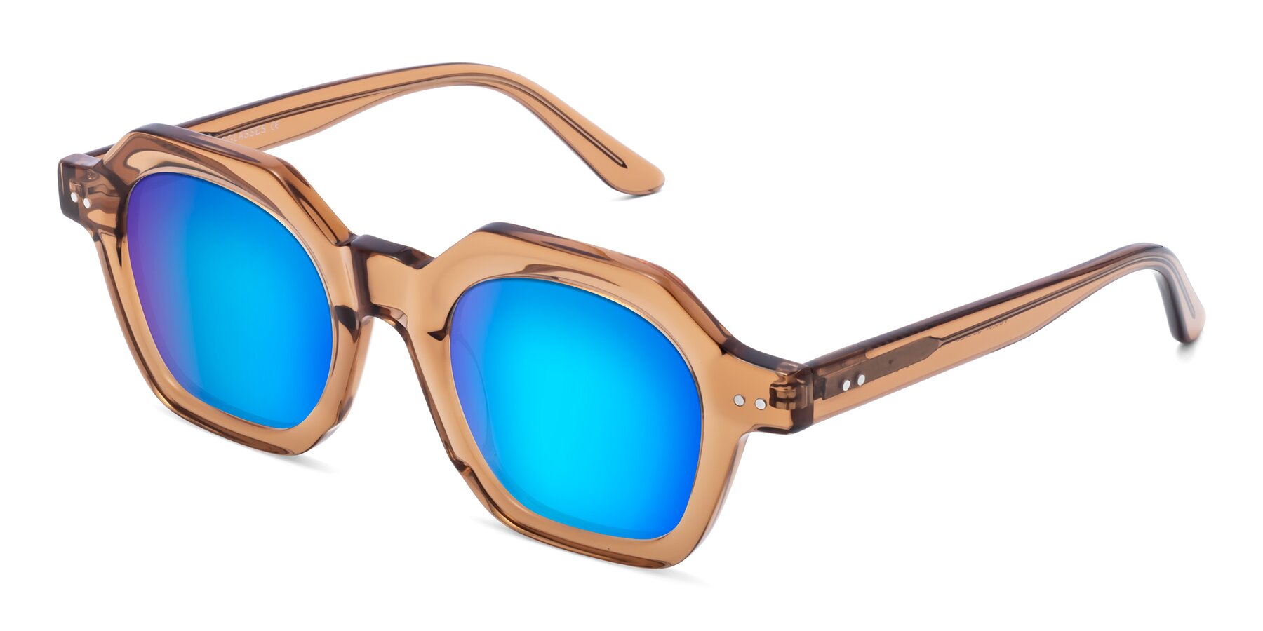 Angle of Vector in Brown with Blue Mirrored Lenses