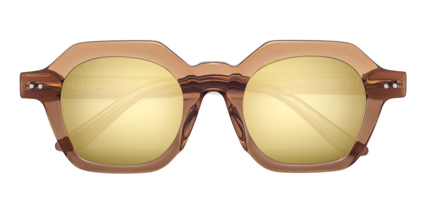Vector - Brown Flash Mirrored Sunglasses