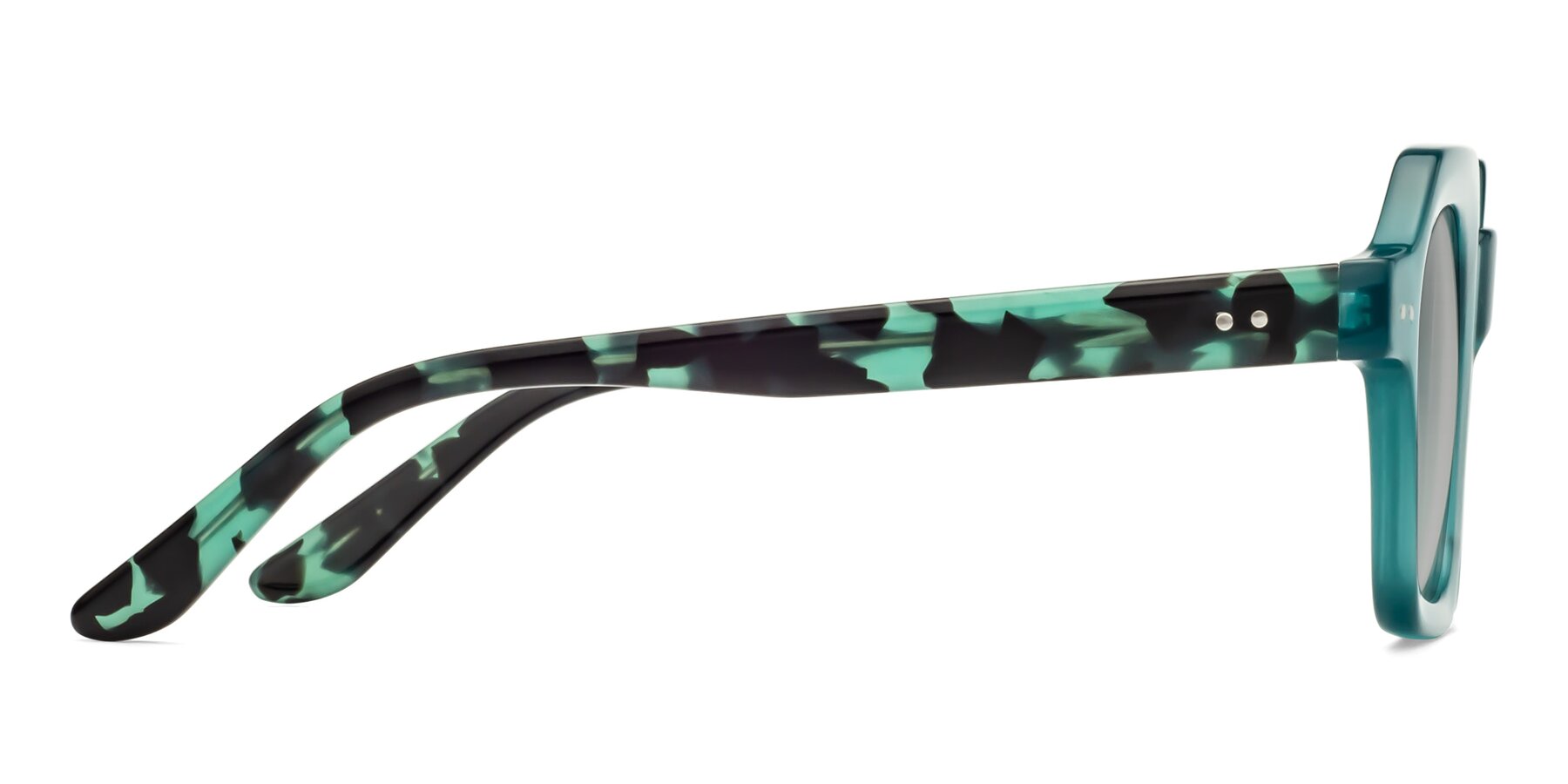 Side of Vector in Transparent Teal with Light Gray Tinted Lenses