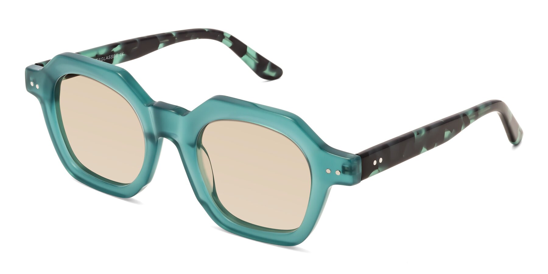 Angle of Vector in Transparent Teal with Light Brown Tinted Lenses