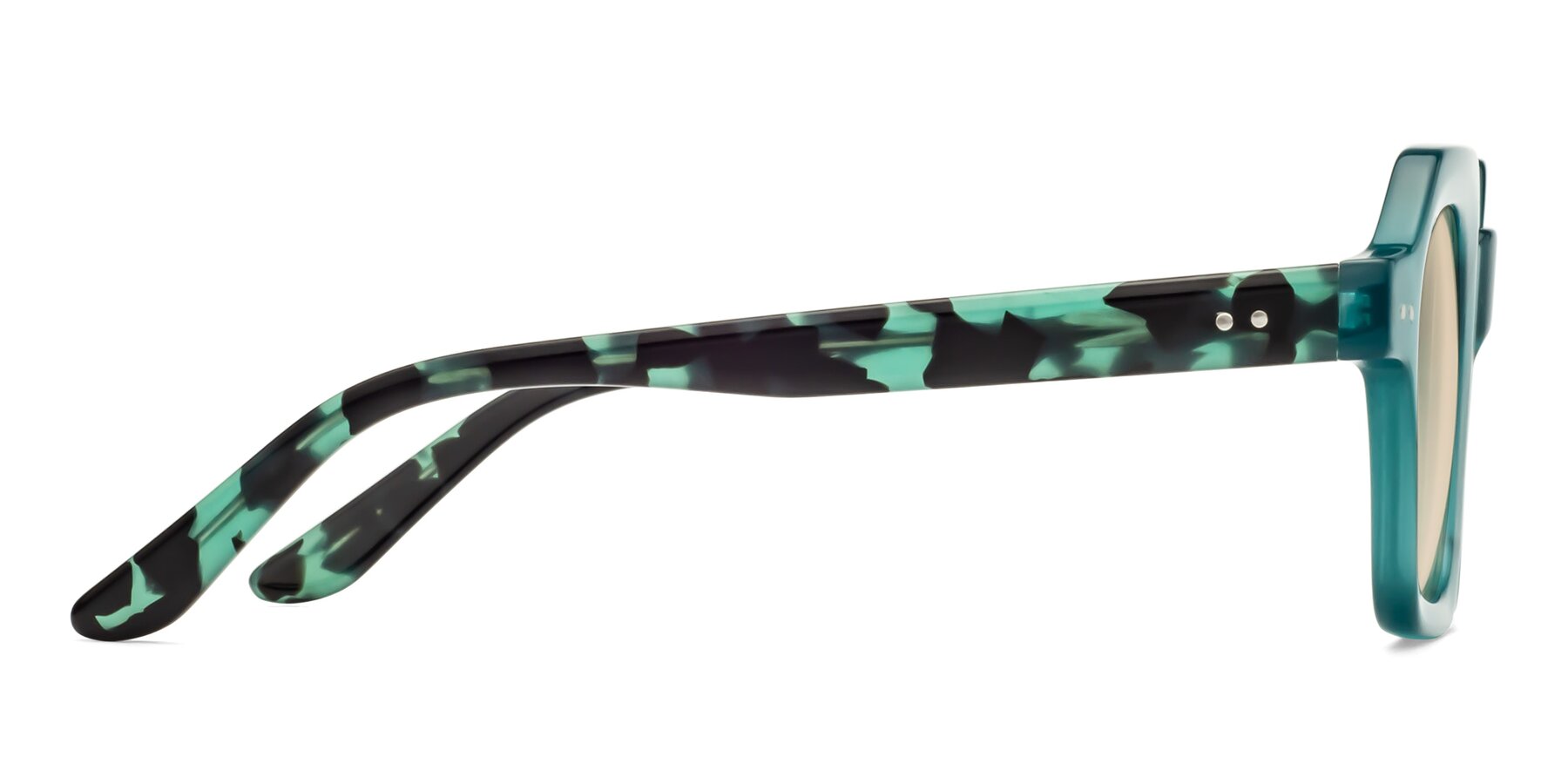 Side of Vector in Transparent Teal with Light Brown Tinted Lenses