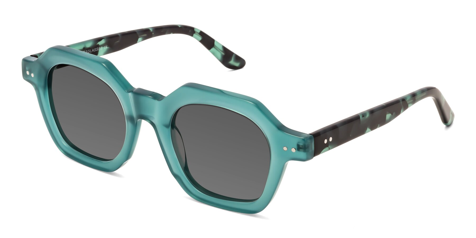 Angle of Vector in Transparent Teal with Medium Gray Tinted Lenses