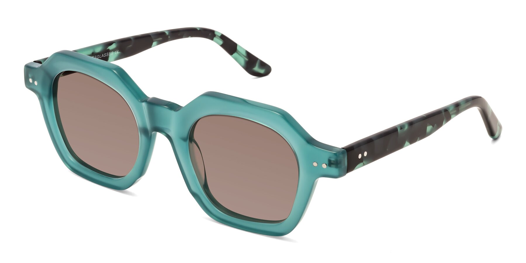 Angle of Vector in Transparent Teal with Medium Brown Tinted Lenses