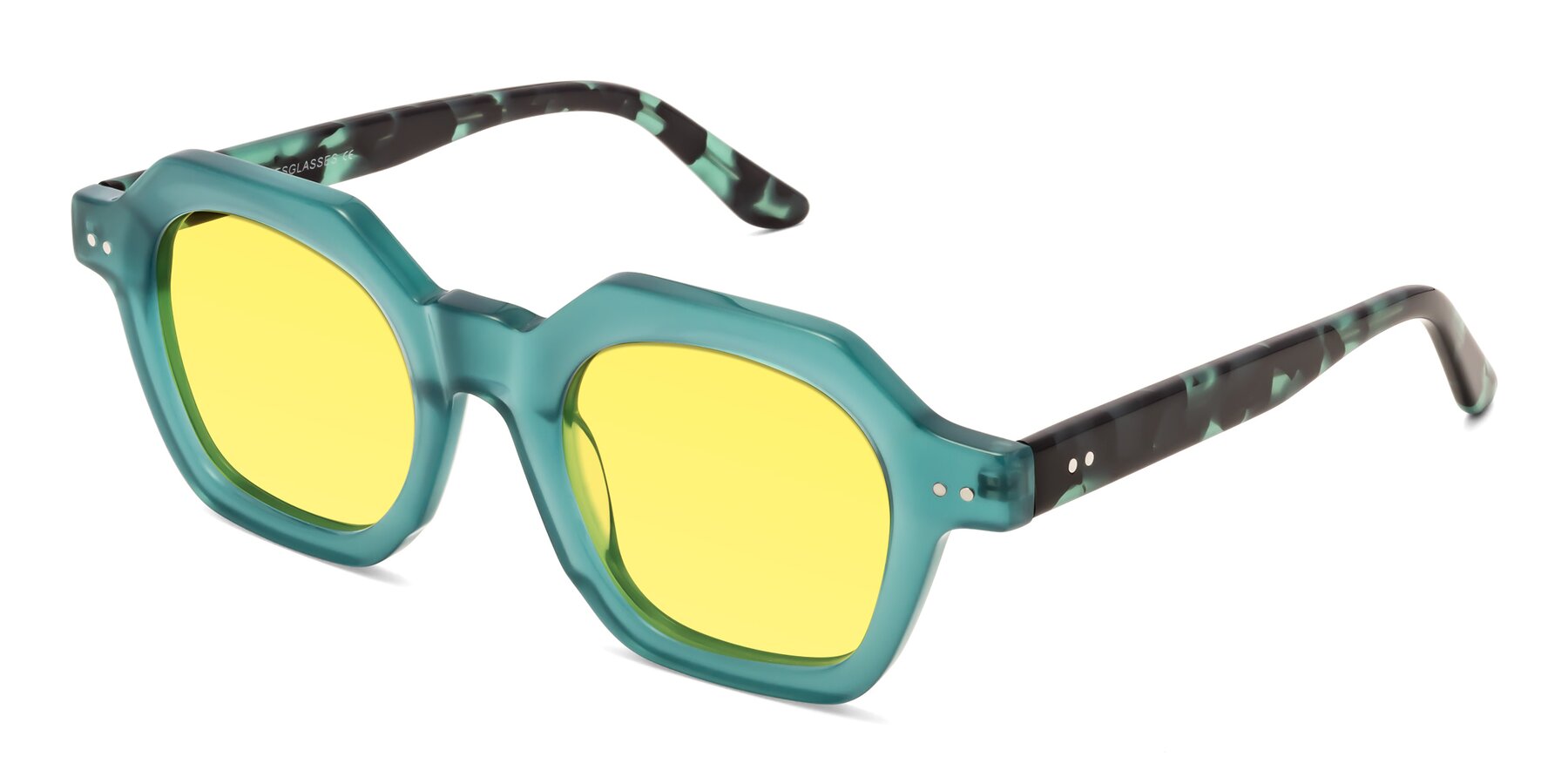 Angle of Vector in Transparent Teal with Medium Yellow Tinted Lenses