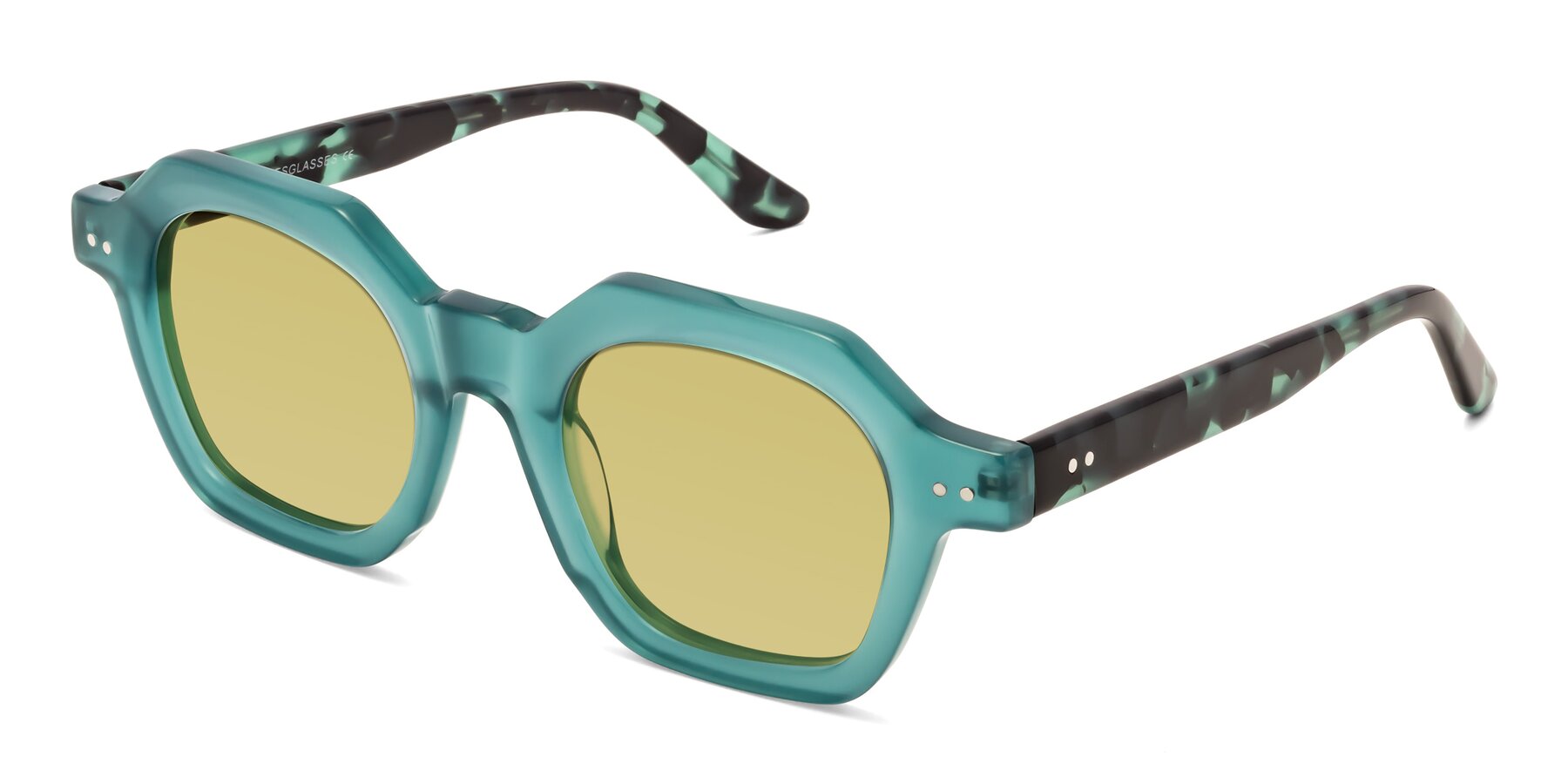 Angle of Vector in Transparent Teal with Medium Champagne Tinted Lenses