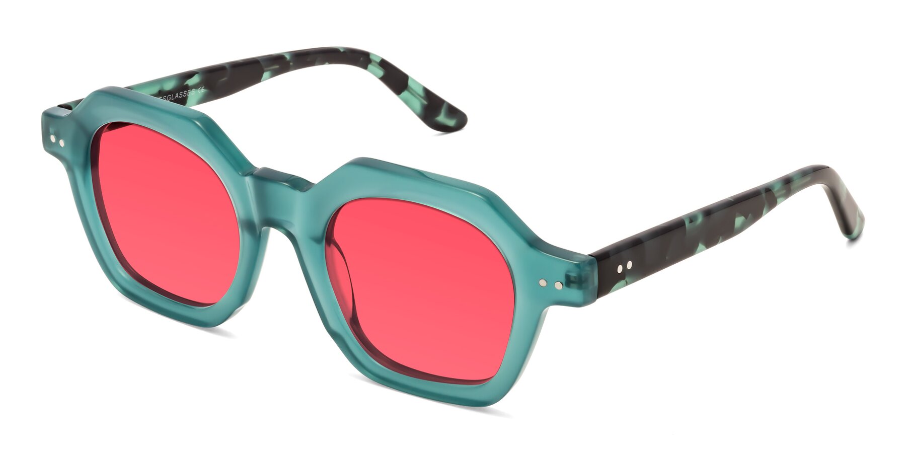 Angle of Vector in Transparent Teal with Red Tinted Lenses