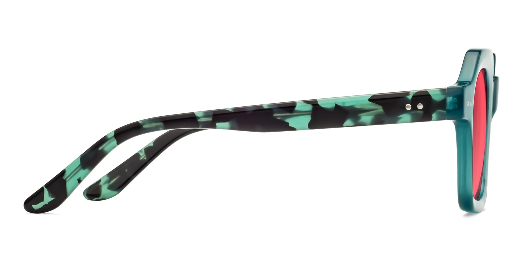 Side of Vector in Transparent Teal with Red Tinted Lenses