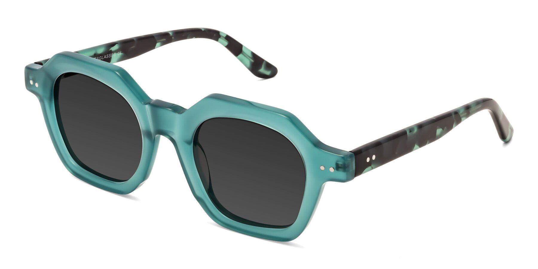 Angle of Vector in Transparent Teal with Gray Tinted Lenses