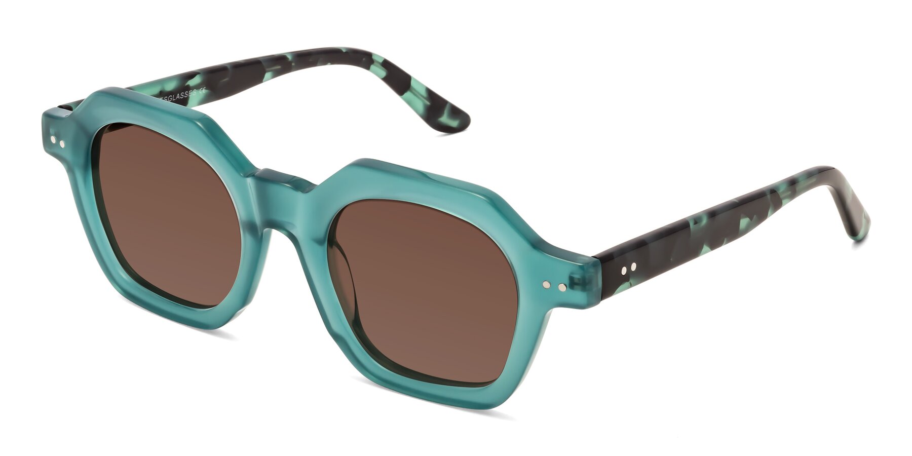 Angle of Vector in Transparent Teal with Brown Tinted Lenses