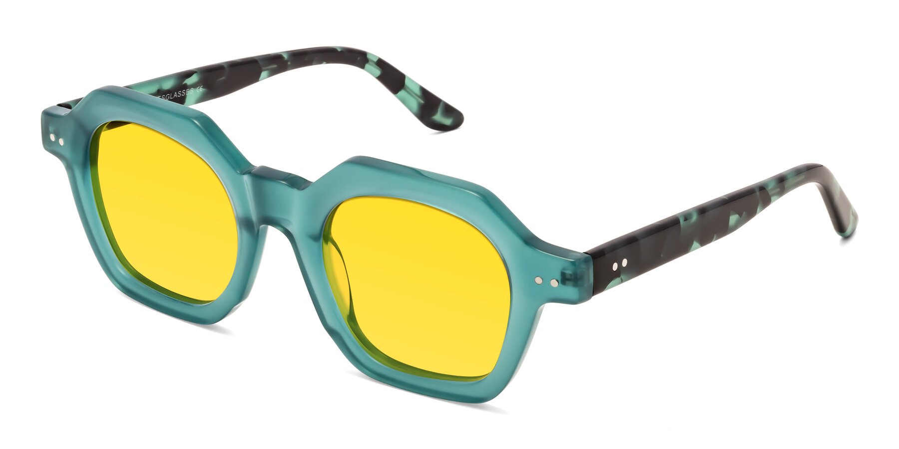 Angle of Vector in Transparent Teal with Yellow Tinted Lenses