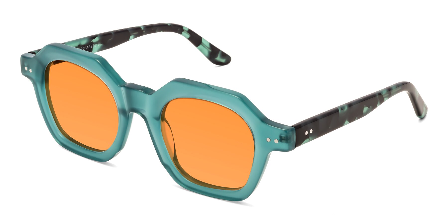 Angle of Vector in Transparent Teal with Orange Tinted Lenses
