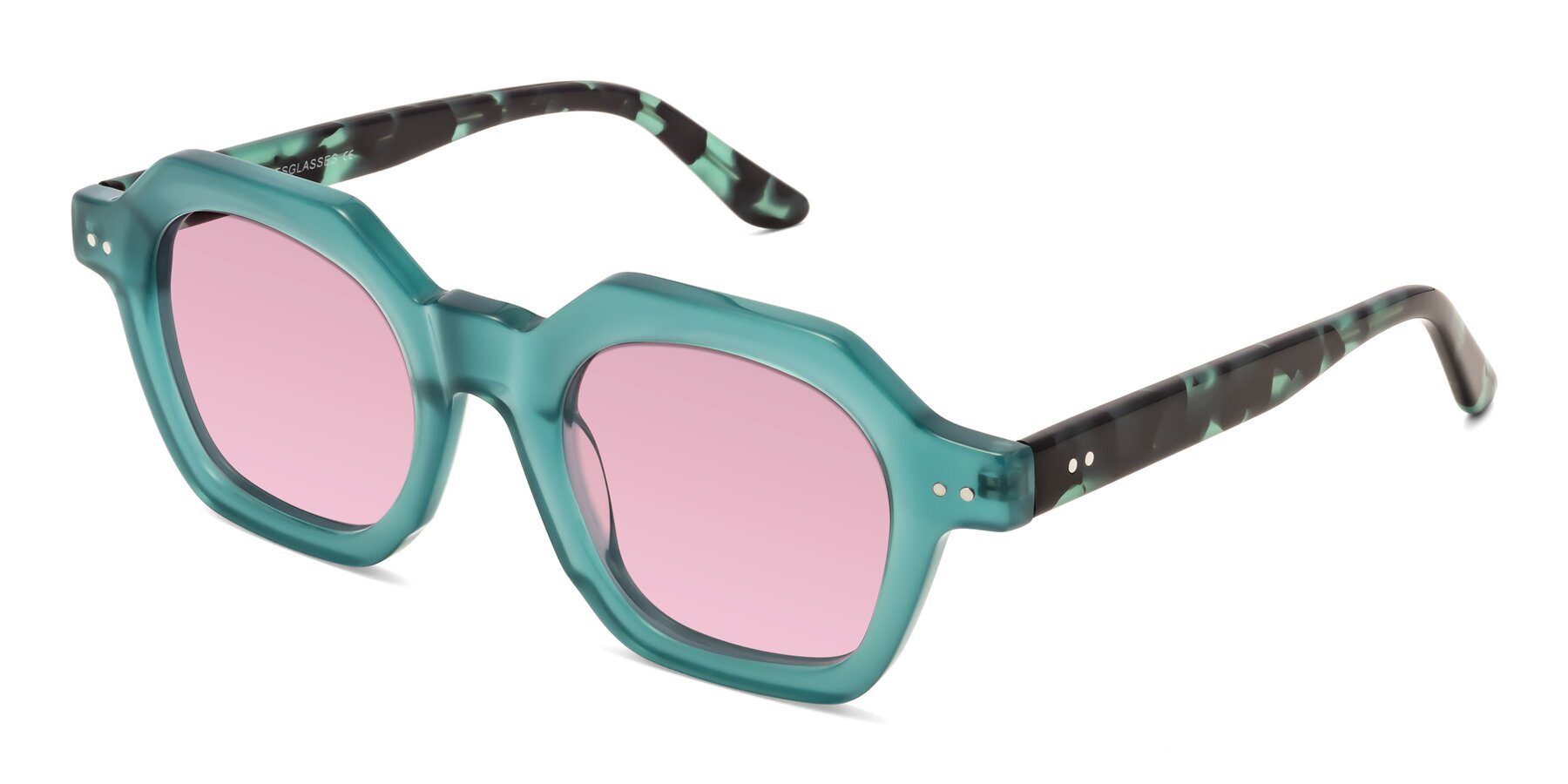 Angle of Vector in Transparent Teal with Light Wine Tinted Lenses